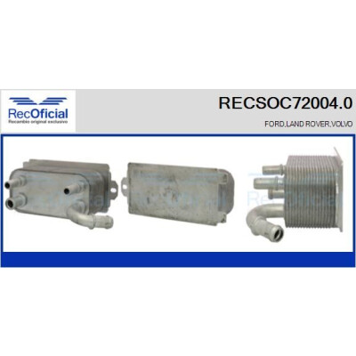 Radiatore dell'olio, olio motore RECOFICIAL RECSOC72004.0