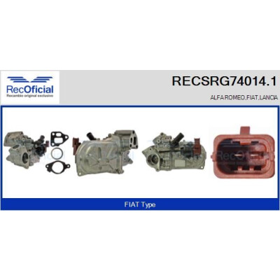 Elemento di raffreddamento, riciclo dei gas di scarico RECOFICIAL RECSRG74014.1