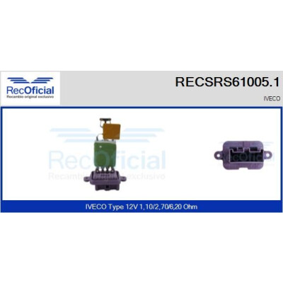 Resistenza, ventola abitacolo RECOFICIAL RECSRS61005.1