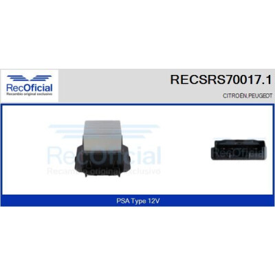 Resistenza, ventola abitacolo RECOFICIAL RECSRS70017.1