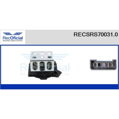 Resistenza, ventola abitacolo RECOFICIAL RECSRS70031.0