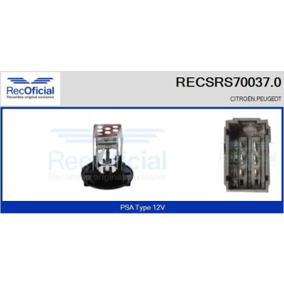 Resistenza, ventola abitacolo RECOFICIAL RECSRS70037.0