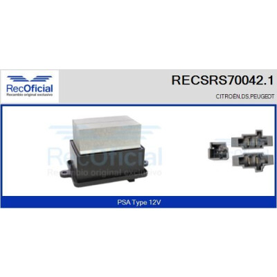 Resistenza, ventola abitacolo RECOFICIAL RECSRS70042.1