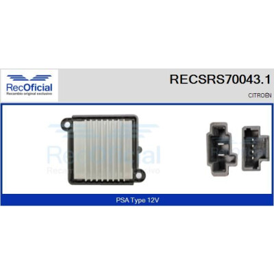 Resistenza, ventola abitacolo RECOFICIAL RECSRS70043.1