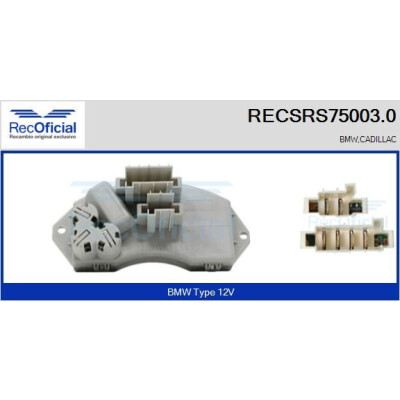 Resistenza, ventola abitacolo RECOFICIAL RECSRS75003.0