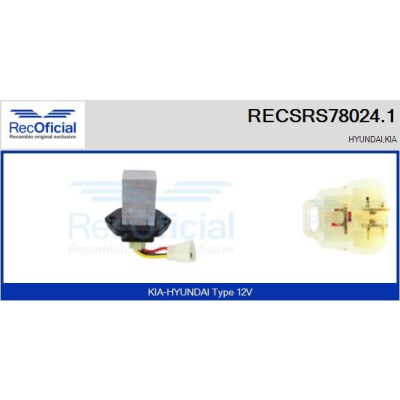 Resistenza, ventola abitacolo RECOFICIAL RECSRS78024.1