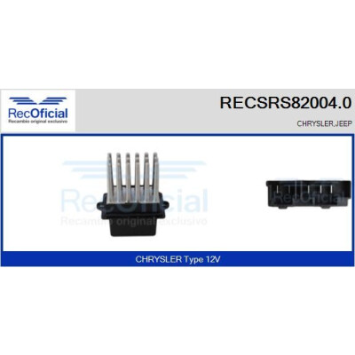 Resistenza, ventola abitacolo RECOFICIAL RECSRS82004.0
