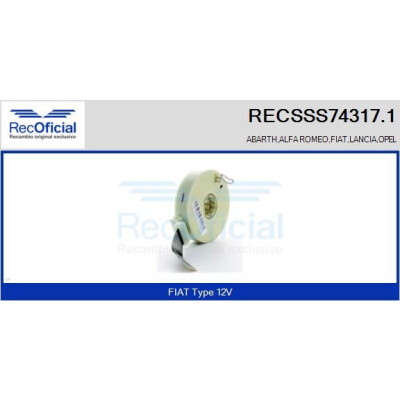 Sensore angolo di sterzata RECOFICIAL RECSSS74317.1