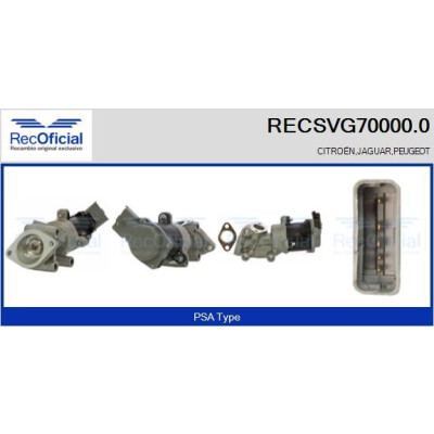Valvola EGR RECOFFICIAL RECSVG70000.0
