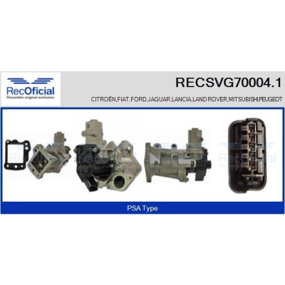 Valvola EGR RECOFFICIAL RECSVG70004.1