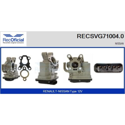 Valvola EGR RECOFFICIAL RECSVG71004.0