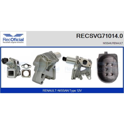 Valvola EGR RECOFFICIAL RECSVG71014.0