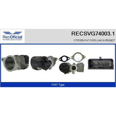 Valvola EGR RECOFFICIAL RECSVG74003.1
