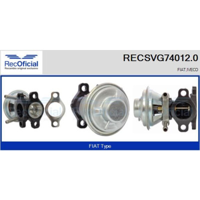 Valvola EGR RECOFFICIAL RECSVG74012.0