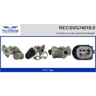 Valvola EGR RECOFFICIAL RECSVG74019.0