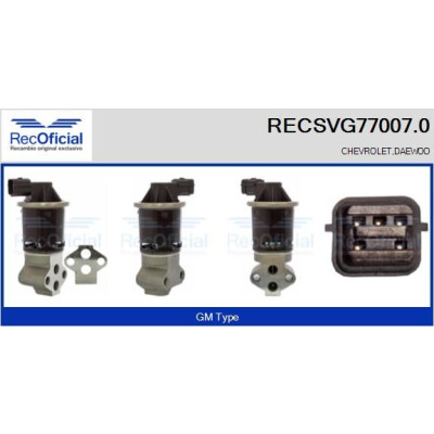 Valvola EGR RECOFFICIAL RECSVG77007.0