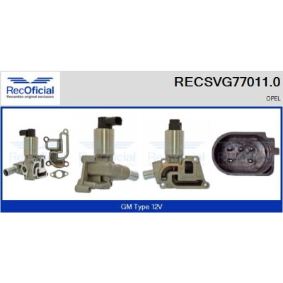 Valvola EGR RECOFFICIAL RECSVG77011.0