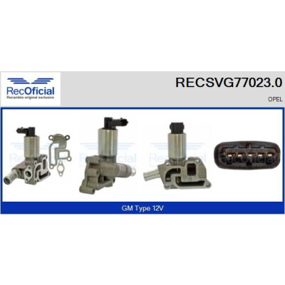 Valvola EGR RECOFFICIAL RECSVG77023.0