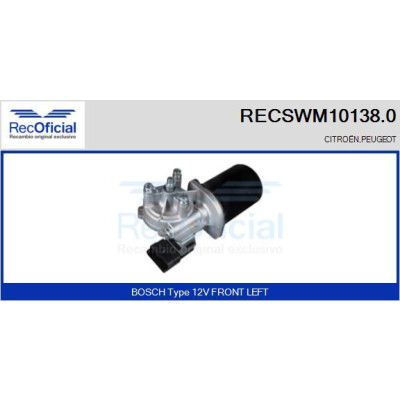 Motore tergicristallo RECOOFFICIAL RECSWM10138.0