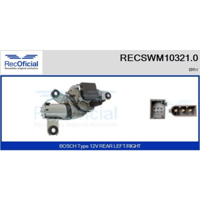 Motore tergicristallo RECOOFFICIAL RECSWM10321.0