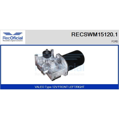 Motore tergicristallo RECOOFFICIAL RECSWM15120.1