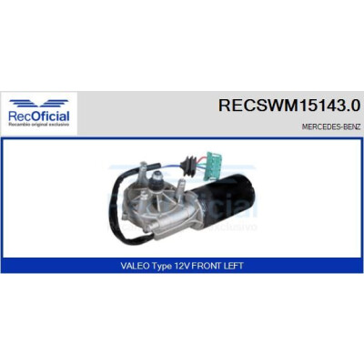 Motore tergicristallo RECOOFFICIAL RECSWM15143.0