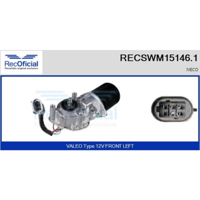 Motore tergicristallo RECOOFFICIAL RECSWM15146.1