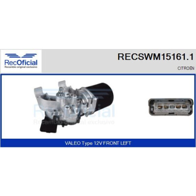 Motore tergicristallo RECOOFFICIAL RECSWM15161.1