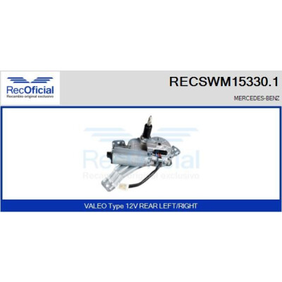 Motore tergicristallo RECOOFFICIAL RECSWM15330.1
