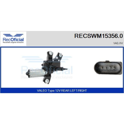 Motore tergicristallo RECOOFFICIAL RECSWM15356.0