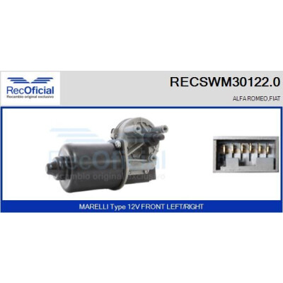 Motore tergicristallo RECOOFFICIAL RECSWM30122.0