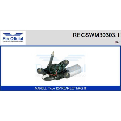 Motore tergicristallo RECOOFFICIAL RECSWM30303.1