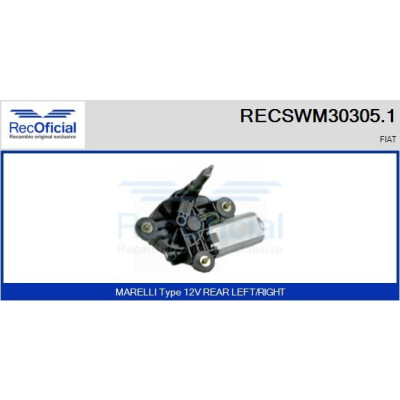 Motore tergicristallo RECOOFFICIAL RECSWM30305.1