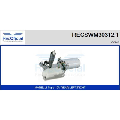 Motore tergicristallo RECOFICIAL RECSWM30312.1