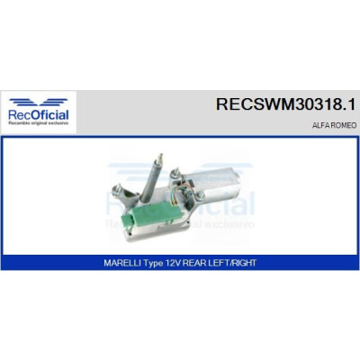 Motore tergicristallo RECOOFFICIAL RECSWM30318.1