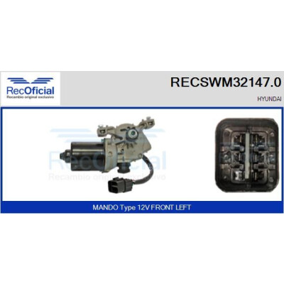 Motore tergicristallo RECOOFFICIAL RECSWM32147.0