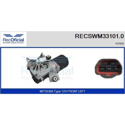 Motore tergicristallo RECOFICIAL RECSWM33101.0