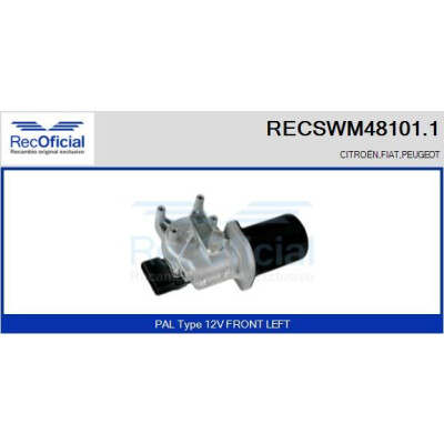 Motore tergicristallo RECOOFFICIAL RECSWM48101.1