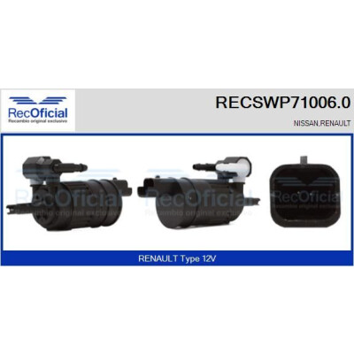 Pompa dell'acqua lavavetri RECOOFFICIAL RECSWP71006.0