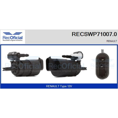 Pompa dell'acqua lavavetri RECOOFFICIAL RECSWP71007.0