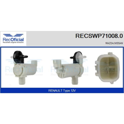 Pompa dell'acqua lavavetri RECOOFFICIAL RECSWP71008.0