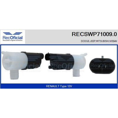 Pompa dell'acqua lavavetri RECOOFFICIAL RECSWP71009.0