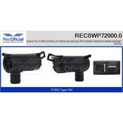 Pompa dell'acqua lavavetri RECOFICIAL RECSWP72000.0