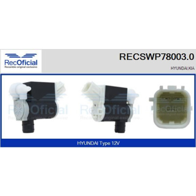Pompa dell'acqua lavavetri RECOOFFICIAL RECSWP78003.0