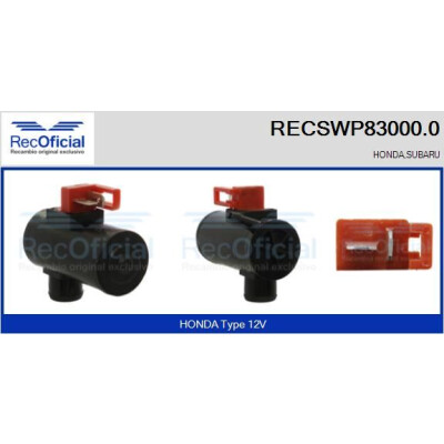 Pompa dell'acqua lavavetri RECOOFFICIAL RECSWP83000.0