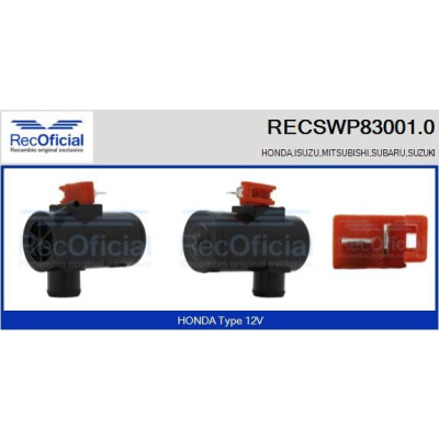 Pompa dell'acqua lavavetri RECOOFFICIAL RECSWP83001.0