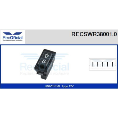 Interruttore finestra RECOFICIAL RECSWR38001.0