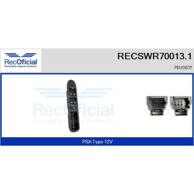 Interruttore finestra RECOFICIAL RECSWR70013.1