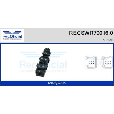 Interruttore finestra RECOFICIAL RECSWR70016.0