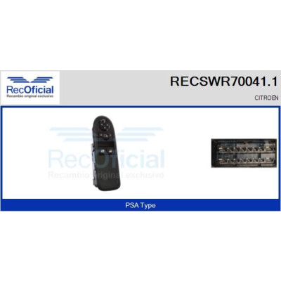Interruttore finestra RECOFICIAL RECSWR70041.1